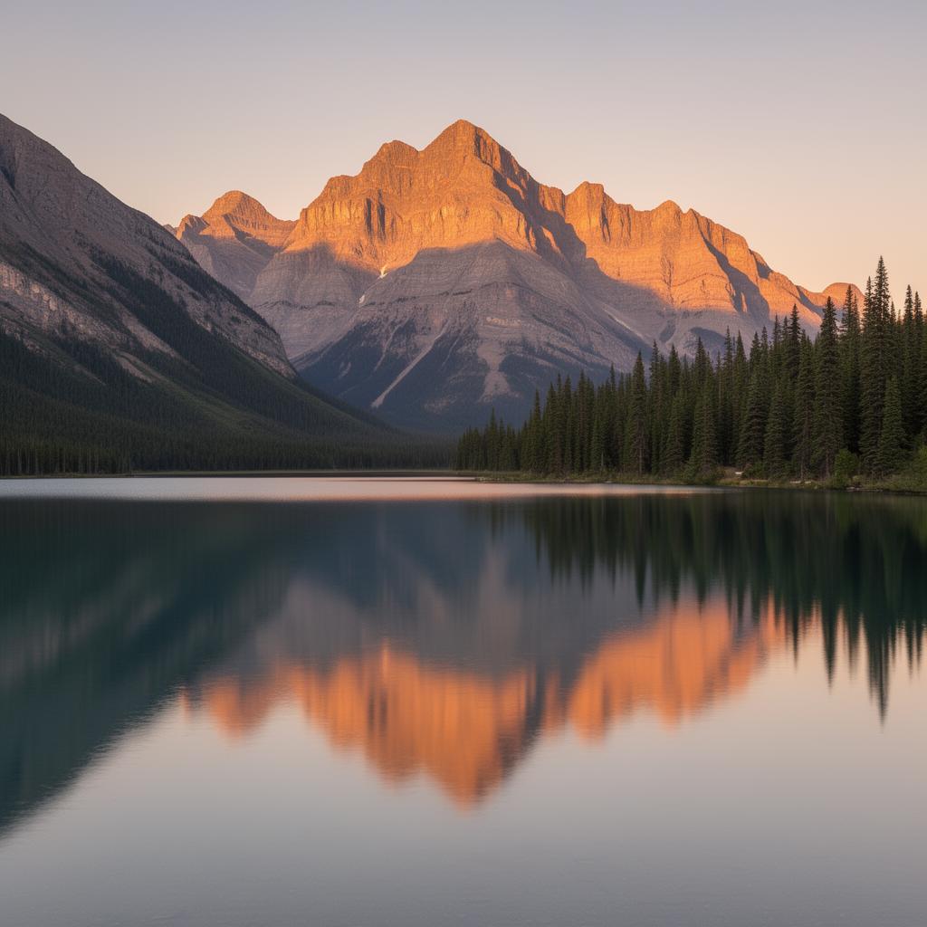 Alberta lake landscape